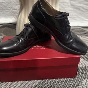 Salvatore Ferragamo Men's Classic Black Oxfords